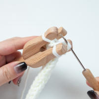 Kit De Herramientas De Tejido Arco De Madera Y Aguja Para Tejer Anciano Cordon Tool De Lucet Madera Para Manualidades Y Tecnicas De Tejido - details 4