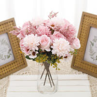 Rosa De Otoño Artificial Peonia 30cm Decoración De Casa Para Boda Fiesta Navidad Flores Silken Baratas Para Arreglo De Bouquet DIY - details 4