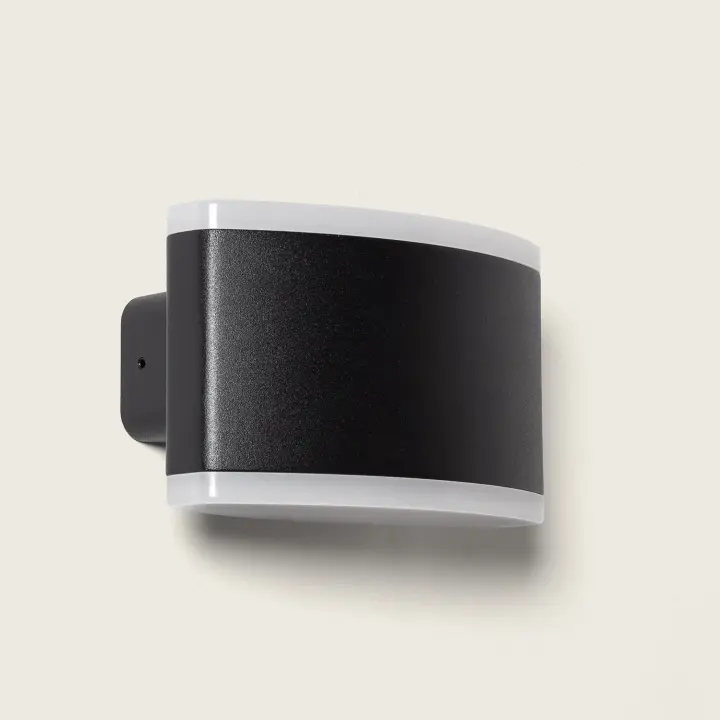 Ledkia Aplique de Pared Exterior LED 15W Iluminación Rectangular Negro Bertol Negro - 1