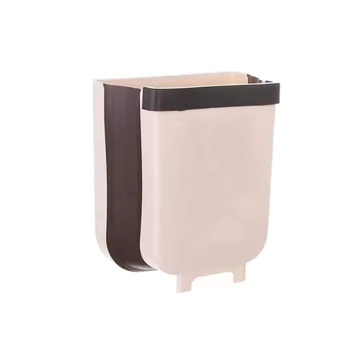 Cubitos de Basura Flexible, Cestos de basura plegable, Papelera Cocina portátil Basurero Flexible Basura Extraable SPEAKS LA Cocina, Dormitorio y Coche, 9L - 1