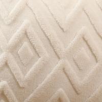 Funda De Cojín De Velours Blanco Crema Con Patrón De Copos De Nieve Suave Y Gruesa Decorativa Para Dormitorio Y Sala De Estar - details 5