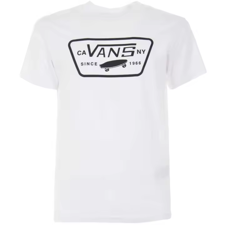 Camiseta Blanca Vans Full Patch White/Black Ajuste Clásico - 1