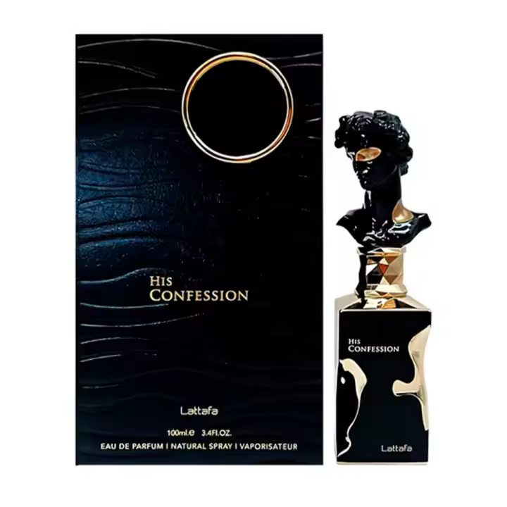 Perfume árabe de hombre His Confession Lattafa 100ml,Fragancia sexy, lujosa ,tonka, vainilla, pachuli,  Colonia masculina 100ml Lattafa NOVEDAD - 1