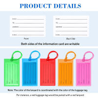 Etiqueta De Equipaje En Forma De Avión De Silicona Colorido Para Viajes Etiqueta De Maleta Accesorios Decorativos Para Bolsos - details 1