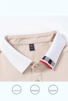 Camisa Polo Casual Para Hombres Verano 2024 Algodón Puro Manga Corta Cuello Redondo Botones Transpirable Top Masculino - details 2