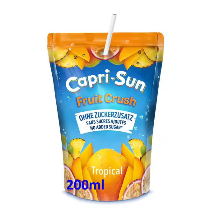 Zumos Capri Sun - 10 Unidades - Zumos Capri-Sun Naranja - Tropical - Cereza - MultiVitaminas - MultiFrutas - Jungle - Safari - Zumos Capri Sun 7 Sabores - 200 ml - 1