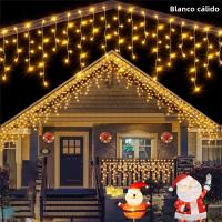 Luz De Hielo Solar Para Cortina 3.5M Decoración Detechos Exteriores Luces De Hada Para Bodas Fiestas Navidad Y Jardín - details 0
