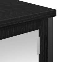 vidaXL Mueble de baño de pared con espejo roble negro 60x21x60 cm - details 5