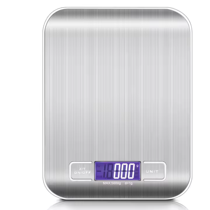Básico de Cocina digital, Bascula Electrónica de Maple inoxidable de 10 kg, Bascula de Productos ultradelgada y elegant with Pantalla LCD retroiluminada para Cocinar, cerca y más - 1