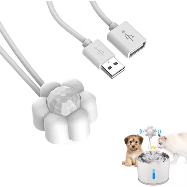 Sensor PIR automático externo para fuente de agua para gatos DC 5V 1A con interfaz USB 30cm para fuentes de agua para gatos - 1