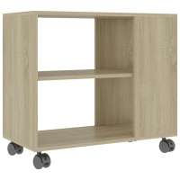 vidaXL Mesa auxiliar de madera de ingeniería 70x35x55 cm Blanco, Negro, Gris Mesa de sofá Mesa de Entrada para Salón Consola de Entrada Mueble Recibidor Mesita Mesa auxiliar Salon - details 7