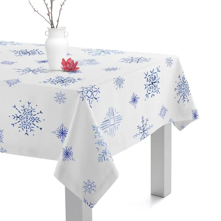 Happyfriday- Snow crystal Mantel, Manteles 100% Poliéster, calidad de 195 gr x m2, Fabricado en España - 1