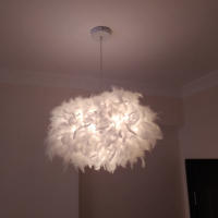 Lámpara Colgante De Pluma LED Moderna Para Sala De Estar Dormitorio Restaurante Iluminación Interior Pendente Colgante - details 2