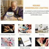 Lámpara de escritorio LED ajustable con fuente de luz y lupa, regulable, cambio de color, protección ocular, lupa con clip para lectura, trabajo de oficina y bricolaje, lupa iluminada de 10x, lupa iluminada con clip, lupa de 10x, lámpara de escritorio de - details 1