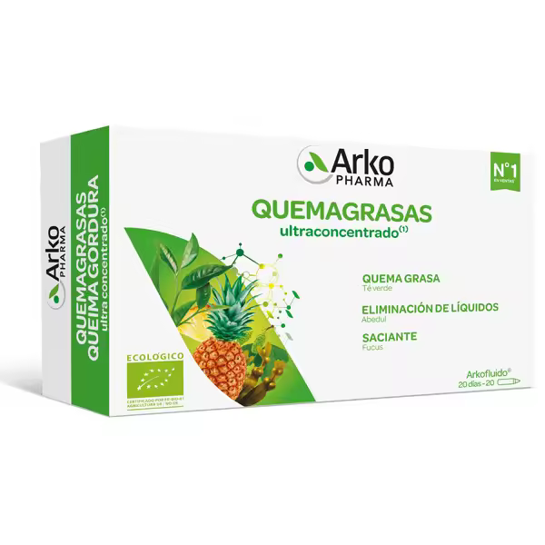 Arkopharma Quemagrasas Ultraconcentrado 20 ampollas 20 días - 1