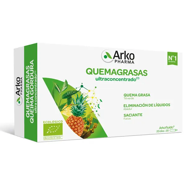 Arkopharma Quemagrasas Ultraconcentrado 20 ampollas 20 días - 1