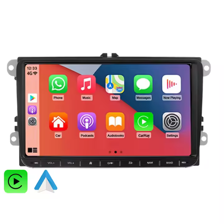 Radio con GPS para coche, dispositivo con Android 10, 9 pulgadas, WiFi, BT, WiFi, pantalla dividida, unidad principal, FM, para VW Passat 6, 7 CC, Polo, GOLF 5, 6, Touran, T5, Doble din - 1