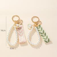 1Pc Encantador Lanyard De Teléfono Con Perla Artificial Y Hoja Charm De Bolso Accesorios Para Mujer Uso Diario Regalos - details 8