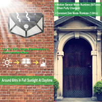 Lámpara Solar Exterior LED Para Jardín Con Sensor De Puerta Luz De Fosa Impermeable Para Navidad Y Decoración De Exteriores - details 6