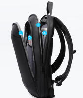 Mochila Heroic Knight Para Hombre 17 Pulgadas Negra Impermeable Con USB Y Compartimento Para Laptop Compatible Con 17.3 Pulgadas Bolsa De Viaje Expansible De Negocios Con Almacenamiento Organizado Y Protección - details 5