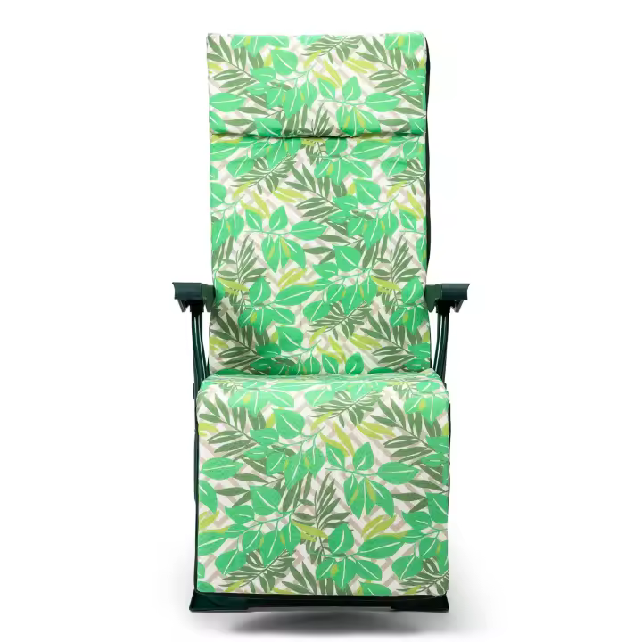 Solenny Tumbona Plegable de Jardín Solenny Regulable Acolchada 76x60x108 cm 5 Posiciones con Cabezal Anatómico - 1