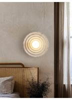 Lámpara De Pared Decorativa De Resina Nórdica Para Sala De Estar Pasillo Dormitorio Baño Iluminación Doméstica Redonda Self-Contained LED Bulbs No Included - details 3