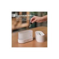 Humidificador de aire Aceites esenciales, simulación llama niebla humidificador 2 brillo noche luz silencioso USB humidificador 180ml, con función de apagado automático - details 1
