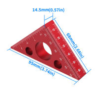 Regla De Ángulo Precisa De Aluminio 45/90 Grados Escala Métrica Herramienta Multifuncional Para Carpintería Regla De Altura Engrosada - details 1