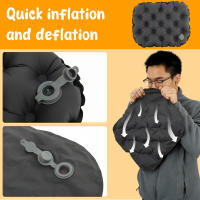 Cojín Inflable Para Silla De Camping Al Aire Libre Viajes Plegable Con Bolsa De Almacenamiento Cojín De Massaje Para Adultos Forma Rectangular - details 3