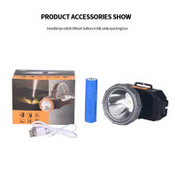 Linterna Frontal LED Recargable Con Batería 18650 Integrada Para Camping Y Pesca Modos De Iluminación Diversos Luz Fuerte/Medio/Fina Impermeable - details 10