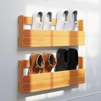 Vidaxl Estantes Zapatos Pared 2 Uds Madera Pino Marrón 59x8,5x23,5 Cm Mueble Almacenaje Estantería para Oficina - details 1