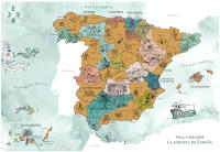 ENJOYERS - Mapa España para Rascar. Mapa Rascable La Esencia de España Ilustrado a Mano. Laminas Decorativas Pared 65x45 cm. Lamina Viajes Regalo para Viajeros. Sin Marco - details 1