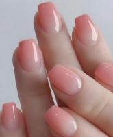 24PCS Uñas Postizas Presionadas Cortas Almendra Rosa Alto Saténtate Gradiente Uñas Glitceadas Veraniegas Hechas Mano Para Fiesta - details 28