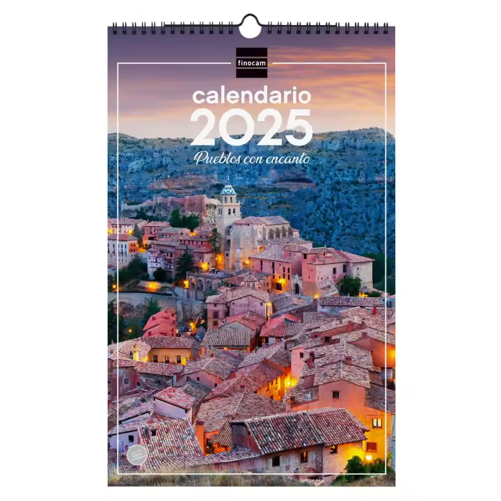 Finocam - Calendario Imágenes de Pared Espiral para Escribir 2025 Pueblos con encanto Enero 2025 - Diciembre 2025 (12 meses) Español - 1