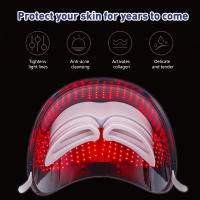 Máscara Facial LED Para El Rostro Terapia De Láser Para Eliminación De Arrugas Blanqueamiento Rejuvenecimiento Anti-Acné Sin Cable - details 4