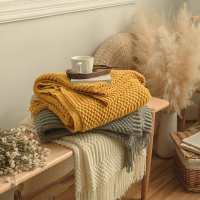 Manta De Terciopelo Decorativa Con Borlas Grande Y Suave Para Sofá Cama Regalo Vintage Manta Saga Verde Tejida Al Hilo De Acrílico 100% - details 22