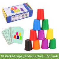 Juego Educativo Montessori Mini Pila De Copas Con Cartas Para Niños Cognición De Colores Entrenamiento De Lógica Juguete Inteligente - details 10