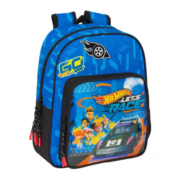 Mochila Infantil Adaptable a Carro Hot Wheels "Let'S Race" 27X33X10Cm (Safta 612538524) - 1