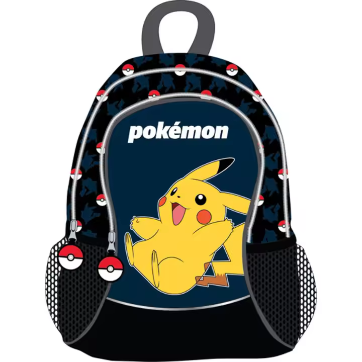 SAFTA - POKEMON "POKEBALL" Mochila Junior Adaptable a Carro portamochilas con Bolsillos laterales portabotellas - Mochila Doble tirador en cremallera principal para facilitar su apertura - Mochila Junior Hombreras y espalda ergonómicas y acolchadas - 1