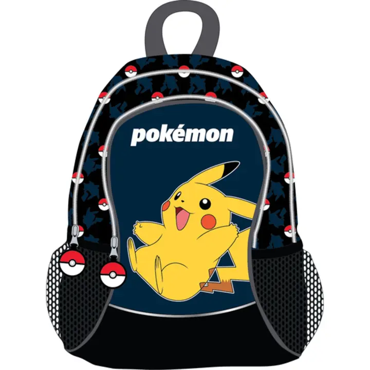 SAFTA - POKEMON "POKEBALL" Mochila Junior Adaptable a Carro portamochilas con Bolsillos laterales portabotellas - Mochila Doble tirador en cremallera principal para facilitar su apertura - Mochila Junior Hombreras y espalda ergonómicas y acolchadas - 1