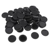 100x Tapas De Botella Redondas Coloreadas Para DIY De Collares Y Joyería Accesorios Para Cuentas De Bolas Planas 25mm - details 4