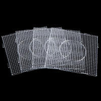 Plantillas De Hama Para Plegar 4pcs De 15cm Plantillas De Cuentas Para Crear Tableros De Cuentas Creativos Juguete De Artesanía Hecho a Mano Regalo Puzzle Pixelado Para Niños De 3-6 Años Material Plástico - details 0