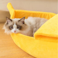 Cama Para Gato En Forma De Plátano Cozy Y Divertida Manta Acolchada Para Mascotas Duradera Y Portátil Almohadilla Para Perro Multicolor - details 4