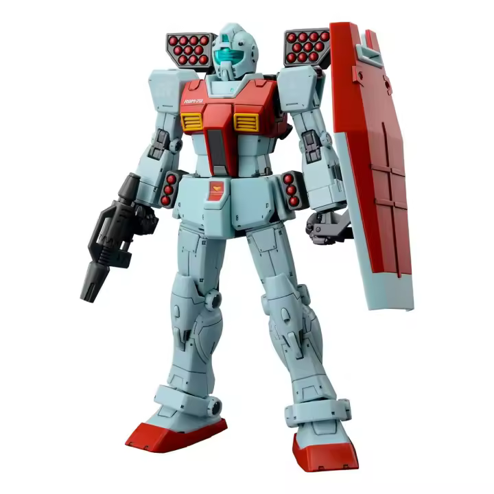 Bandai Gundam - HGGTO - RGM-79 GM (Shoulder Cannon/Missile Pod) 1/144    - Montaje Fácil - Piezas Pintadas - No requiere pegamento - 1