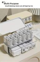 Organizador De Cables Para Escritorio Transparente Con Tapa Solución De Almacenamiento Para Cargadores Y Cordones Diseño Compacto Para Almacenamiento En El Hogar - details 2