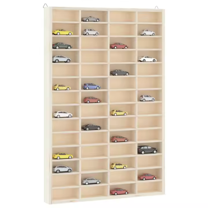 vidaXL Vitrina de madera para coleccionistas en dimensiones 50.5x4.5x79 cm/40x4.5x60 cm - 1