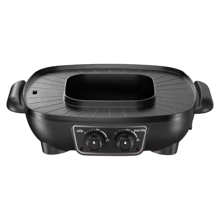 Start Electric | Parrilla y Hot Pot 2 en 1, Potencia de 1800W, Eléctrica, Parrilla para Barbacoa, Olla Multifuncional, Antiadherente | Marca Yonhoo - 1