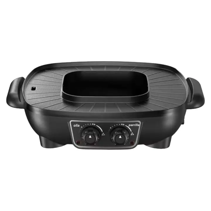 Start Electric | Parrilla y Hot Pot 2 en 1, Potencia de 1800W, Eléctrica, Parrilla para Barbacoa, Olla Multifuncional, Antiadherente | Marca Yonhoo - 1