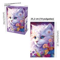 Rompecabezas De Gato Pintado a Mano 300 Piezas Para Adultos Y Niños Juego Familiar Para Decoración De Hogar Artística - details 1