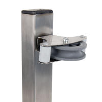 Tendedero Fijo de Pared Cofan con Forma de Escuadra de Dos Piezas | Incluye 3 Poleas | Acero Inoxidable AISI 304 | Medidas 36,5 X 9,5 Cm - details 1